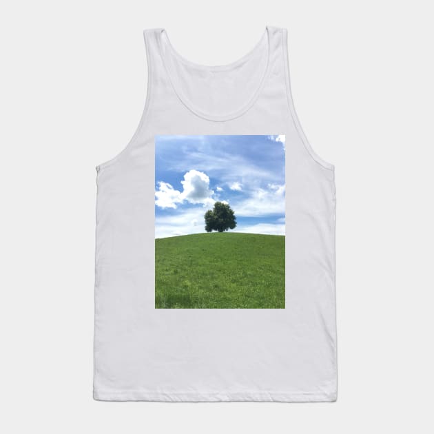 Solitary Tree atop a hill in Switzerland Tank Top by Dturner29